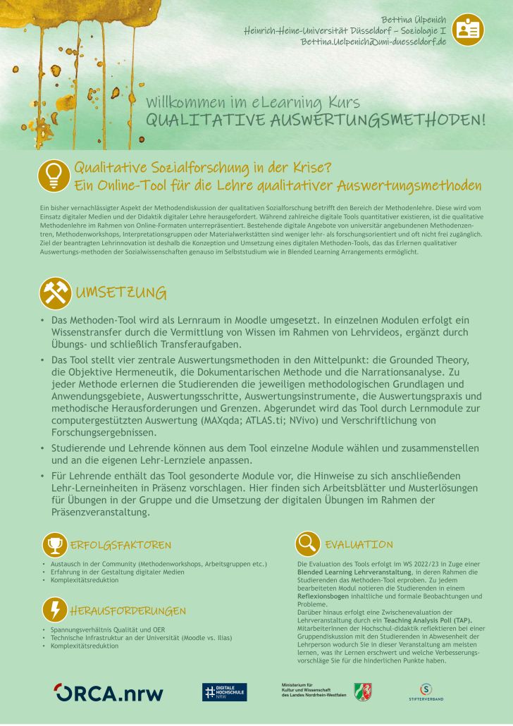 Poster Projekt Qualitative Auswertungsmethoden